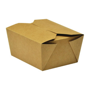 Cajas de Alimentos de Cartón Compostable No.1 700 ml - Lote de 450 - Vegware Eco
