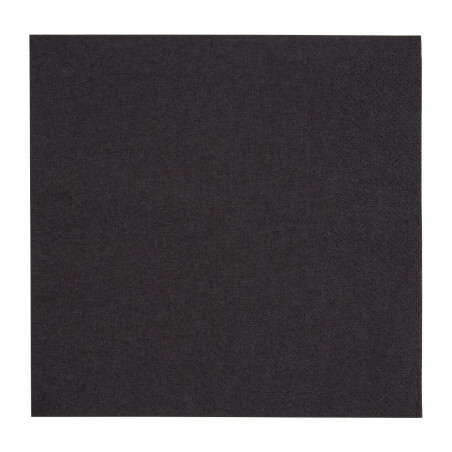 Serviettes 2 Plis Noires 330 mm - Lot de 2000 Snacking Eco-Friendly