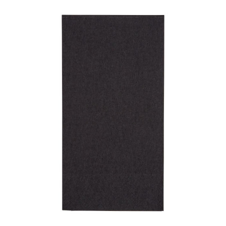 Servilletas de cena 2 capas 1/8 negras 400mm - Lote de 2000 | Calidad de papel premium