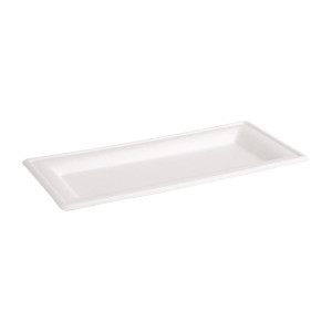 Platos Rectangulares Compostables de Bagazo 258mm