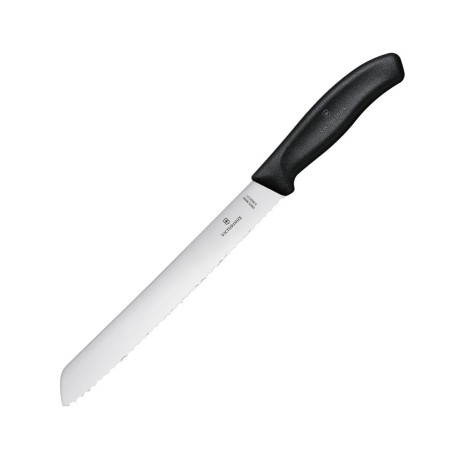 Cuchillo de pan negro de 21 cm Victorinox - Corta fácilmente