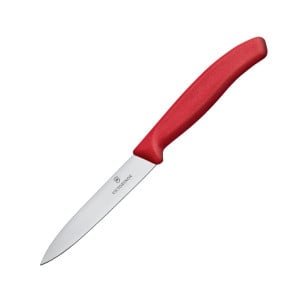 Cuchillo de oficina puntiagudo rojo de 10 cm Victorinox: Alta calidad y precisión