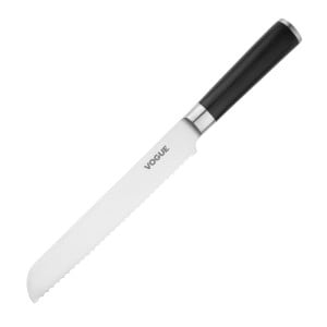 Cuchillo de pan de acero inoxidable de 200 mm Bistro Vogue: Corte preciso y cómodo