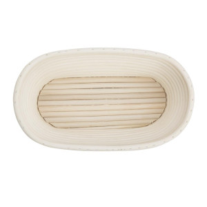 Oval Rattan Fermentation Basket 250x150x80 mm Vogue: Perfect pastry & even fermentation