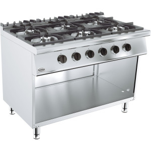 Fourneau Professionel 700 a Gas - 6 Quemadores - CombiSteel