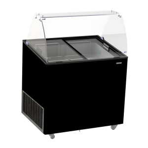 Vitrina de helado negro - 6x5 L | CombiSteel: Presentación y Conservación Ideales