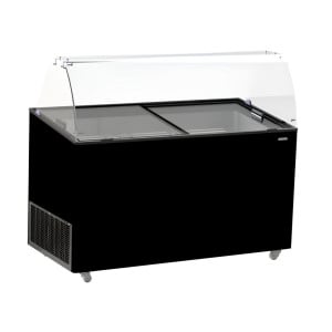 Vitrina de helado negro - Conservación óptima de 10 x 5 L - Marca CombiSteel