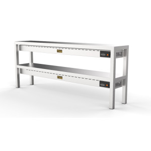 Estante Calefactor de Cerámica - 2 Niveles - L 1600 x P 300 mm - CombiSteel