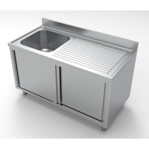 Mueble Fregadero 1 Cubeta y Escurridor a la Derecha - L 1400 x P 700 mm - CombiSteel
