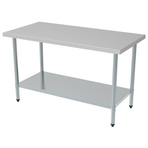 Stainless Steel Table with Removable Shelf - L 700 x D 700 mm - CombiSteel