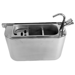 Fregadero Cuchara de Helado con Grifo, Conexión de Agua y Tubo de Desagüe - CombiSteel