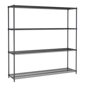 Etagère 4 Niveaux Démontable Noir - L 1800 x P 450 mm - CombiSteel