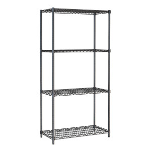 Estantería 4 Niveles Desmontable Negra - L 900 x P 450 mm - CombiSteel