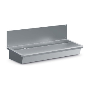 Fregadero de acero inoxidable con tapón de drenaje y tapa anti-salpicaduras - L 1200 x P 468 mm - CombiSteel
