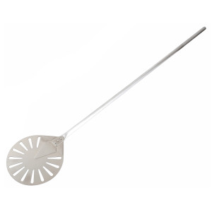 Pala para Pizza Perforada Redonda de Acero Inoxidable - L 1200 mm - CombiSteel
