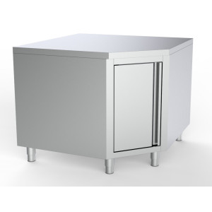 Mueble Inox Bajo Angular - L 1000 x P 700 mm