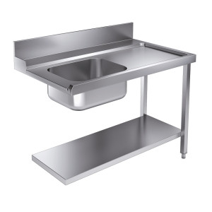 Mesa de Carga con Estante y Respaldo - Derecha - L 1200 x P 750 mm - CombiSteel