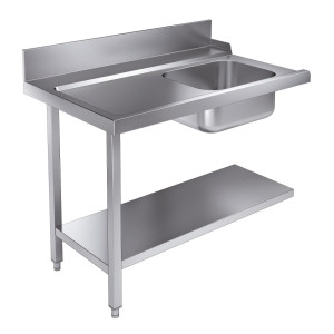 Mesa de Carga con Estante y Respaldo - Izquierda - L 1200 x P 750 mm - CombiSteel