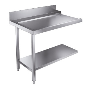 Table de Chargement avec Etagère et Dosseret - Gauche - L 1100 x P 750 mm - CombiSteel