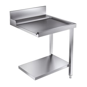 Loading Table with Shelf and Backsplash - Right - L 700 x D 750 mm - CombiSteel
