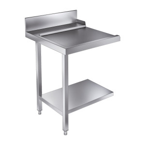 Loading Table with Shelf and Backsplash - Left - L 700 x D 750 mm - CombiSteel