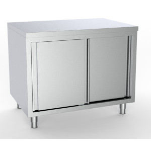 Meuble Inox Bas à 2 Portes - L 1600 x P 600 mm - CombiSteel