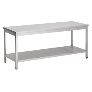 Table Inox avec Etagère - L 1800 x P 700 mm - CombiSteel