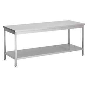 Stainless Steel Table with Shelf - L 1200 x D 700 mm - CombiSteel