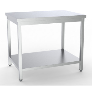 Stainless Steel Table with Shelf - L 1600 x D 600 mm - CombiSteel