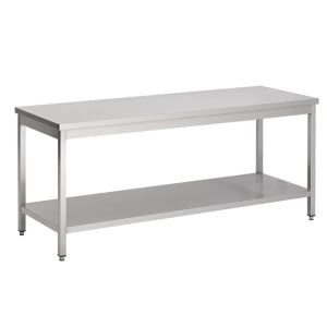 Mesa de Inox con Estante - L 800 x P 700 mm - CombiSteel