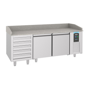 Mueble para Pizza de 2 Puertas y 5 Cajones - 615 L - CombiSteel