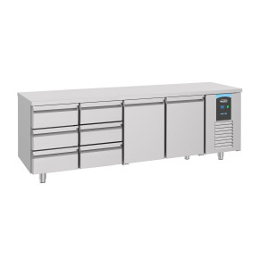 Mesa Refrigerada Positiva GN 1/1 con 2 Puertas y 6 Cajones - 632 L - CombiSteel