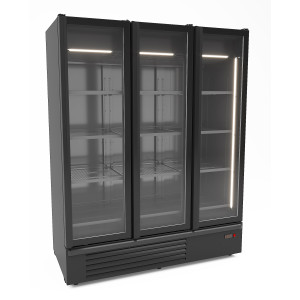 Positive Refrigerated Cabinet Black - 2 Glass Doors - 1555 L - CombiSteel