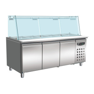 Saladette de 3 Puertas - 5 Cubetas GN 1/1 - 456 L - CombiSteel