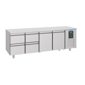 Mesa Refrigerada Positiva de 2 Puertas y 4 Cajones - 632 L - CombiSteel