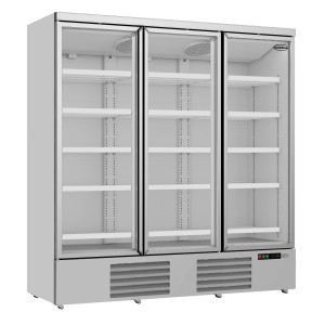 Vitrina Refrigerada Positiva en Inox - 3 Puertas de Vidrio - 1530 L - CombiSteel
