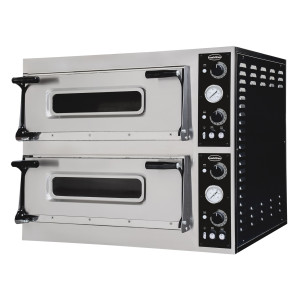 Horno para Pizza de 2 Cámaras - 2 x 6 Pizzas - 400 V - CombiSteel