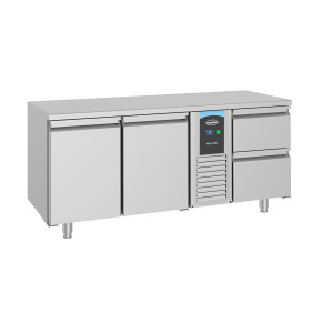 Mesa Refrigerada Positiva GN 1/1 con 2 Puertas y 2 Cajones - 474 L - CombiSteel