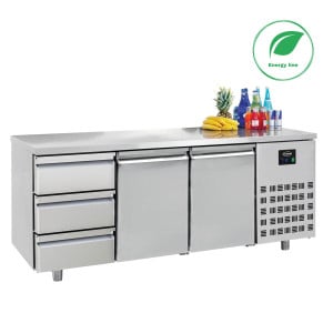 Mesa Refrigerada Positiva GN 1/1 con 2 Puertas y 3 Cajones - 474 L - CombiSteel