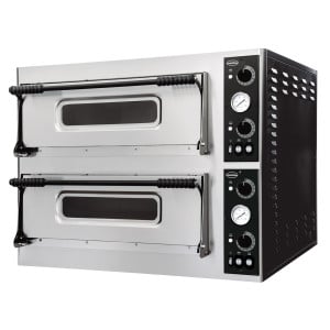 Horno para Pizza de 2 Cámaras - 2 x 6 Pizzas - 400 V - CombiSteel
