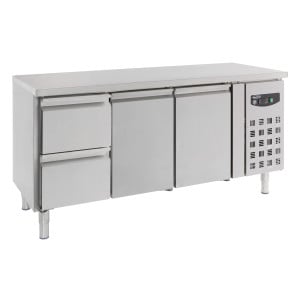 Mesa Refrigerada Positiva GN 1/1 con 2 Puertas y 2 Cajones - 417 L - CombiSteel