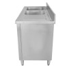 Mueble Fregadero 2 Cubetas con Respaldo y 3 Cajones - 1400 x 600 mm - Cubeta a la Izquierda - Dynasteel