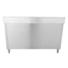 Mueble Fregadero 2 Cubetas con Respaldo y 3 Cajones - 1400 x 600 mm - Cubeta a la Izquierda - Dynasteel