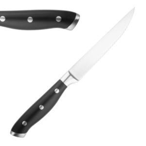 Cuchillo para Bistec Remachado con Mango de ABS Negro - Juego de 6 - Olympia