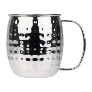 Taza de Acero Inoxidable Martillado - 440 ml - Lote de 6 - Olympia