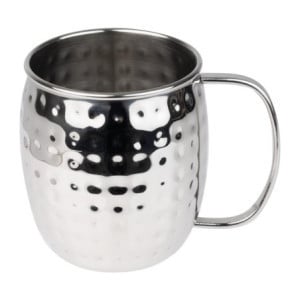 Taza de Acero Inoxidable Martillado - 440 ml - Lote de 6 - Olympia