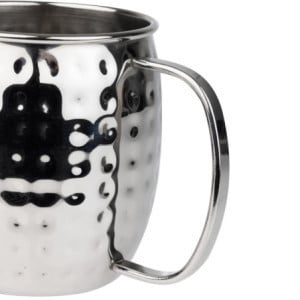 Taza de Acero Inoxidable Martillado - 440 ml - Lote de 6 - Olympia