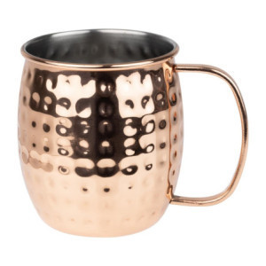 Taza de Acero Inoxidable Martillado Cobrizo - 440 ml - Olympia