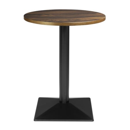 Mesa Redonda Efecto Madera Oscura - ⌀ 60 cm - Bolero