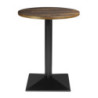 Mesa Redonda Efecto Madera Oscura - ⌀ 60 cm - Bolero